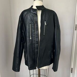 INC faux leather moto jacket
